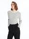 Crew Neck Striped Women's Body